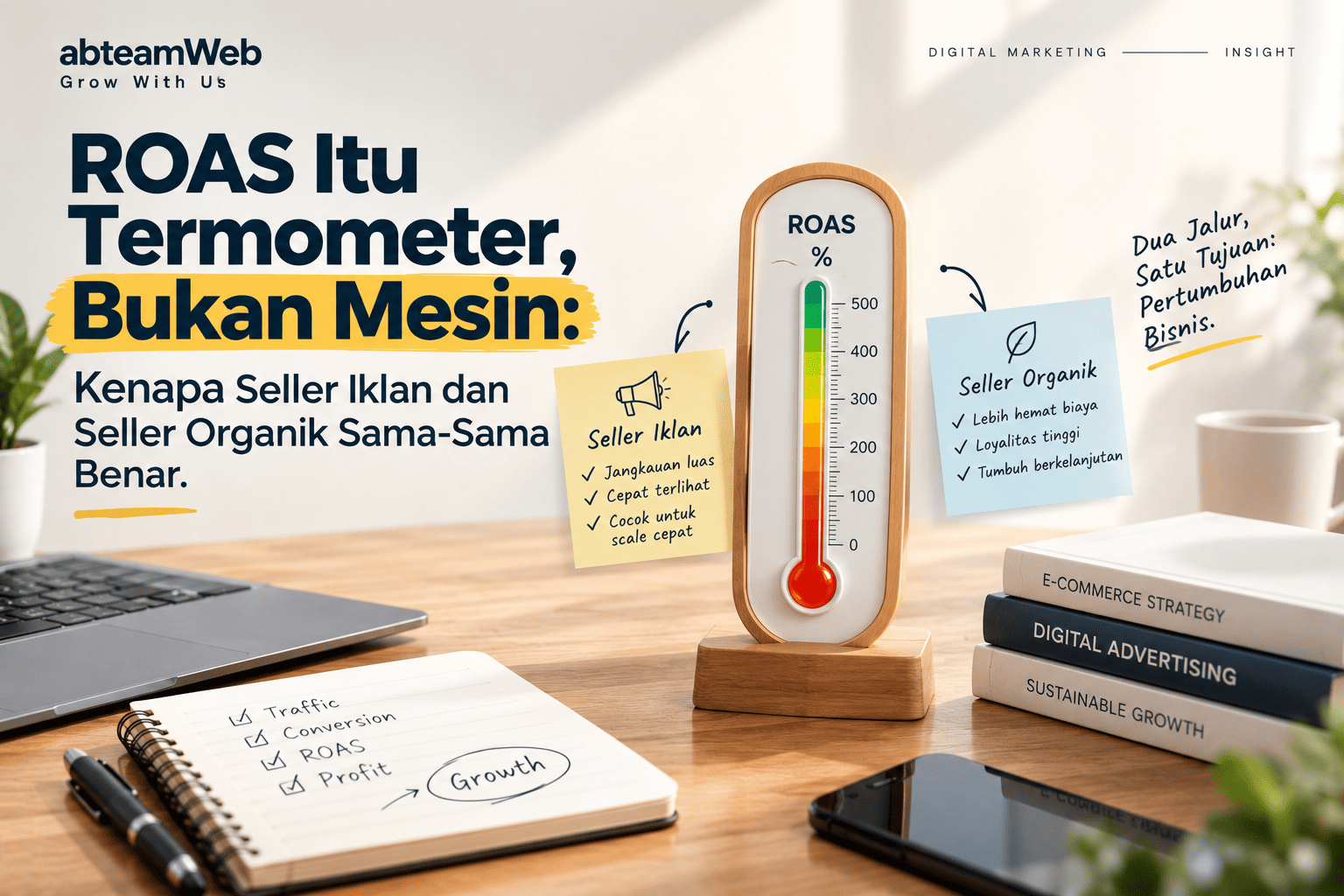 ROAS Itu Termometer, Bukan Mesin: Kenapa Seller Iklan dan Seller Organik Sama-Sama Benar