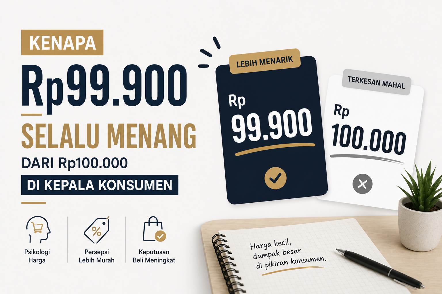 Kenapa Rp99.900 Selalu Menang dari Rp100.000 di Kepala Konsumen