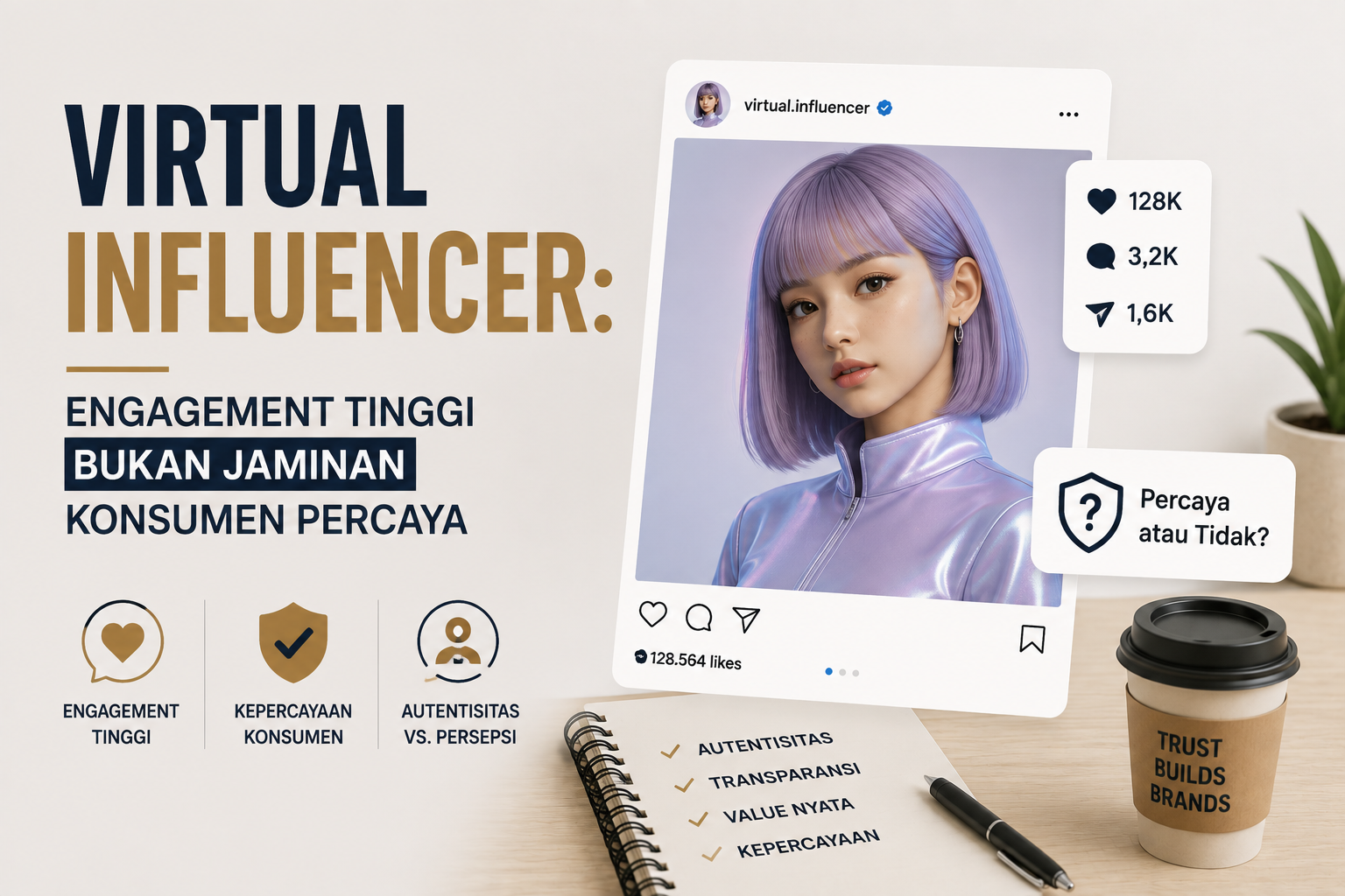 Virtual Influencer: Engagement Tinggi Bukan Jaminan Konsumen Percaya