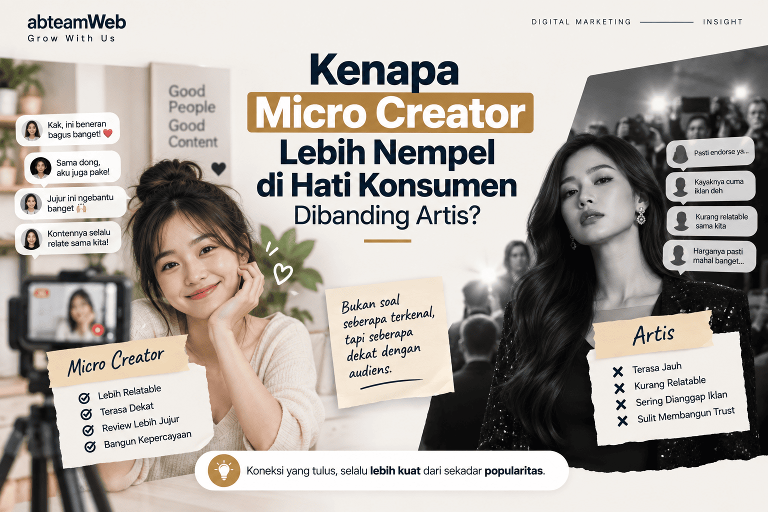 Kenapa Micro Creator Lebih Nempel di Hati Konsumen Dibanding Artis?